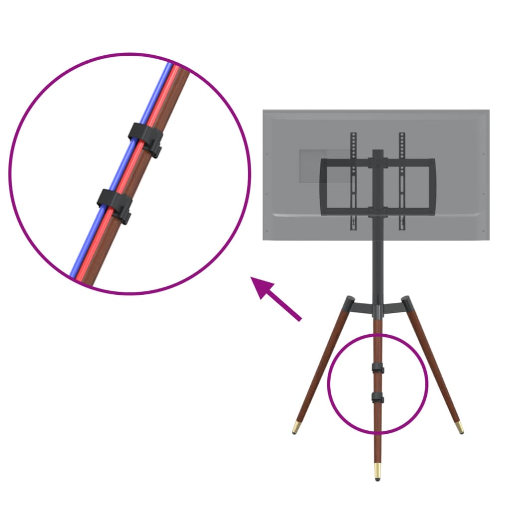 háromlábú TV-tartó 37"-65" képernyőhöz max VESA 400x400mm 40 kg