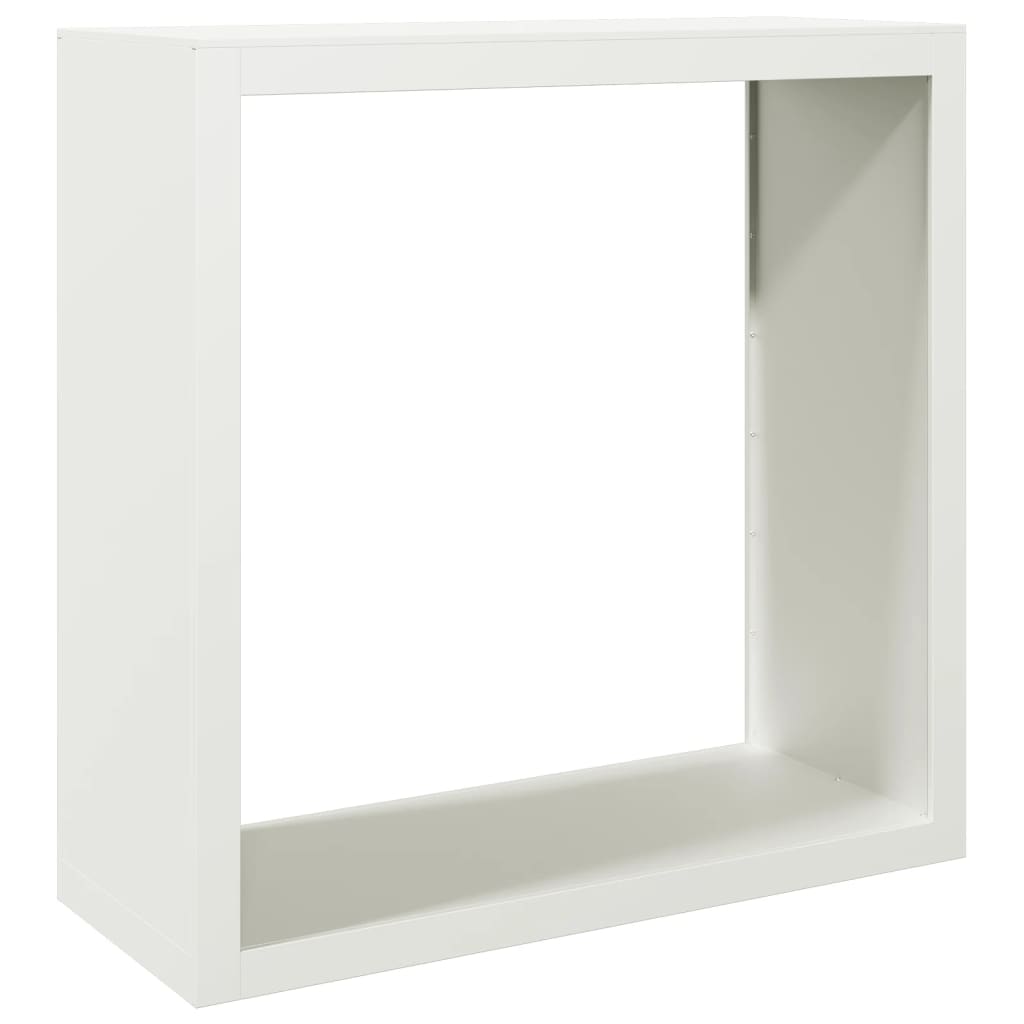 fehér acél tűzifatároló 100 x 40 x 100 cm