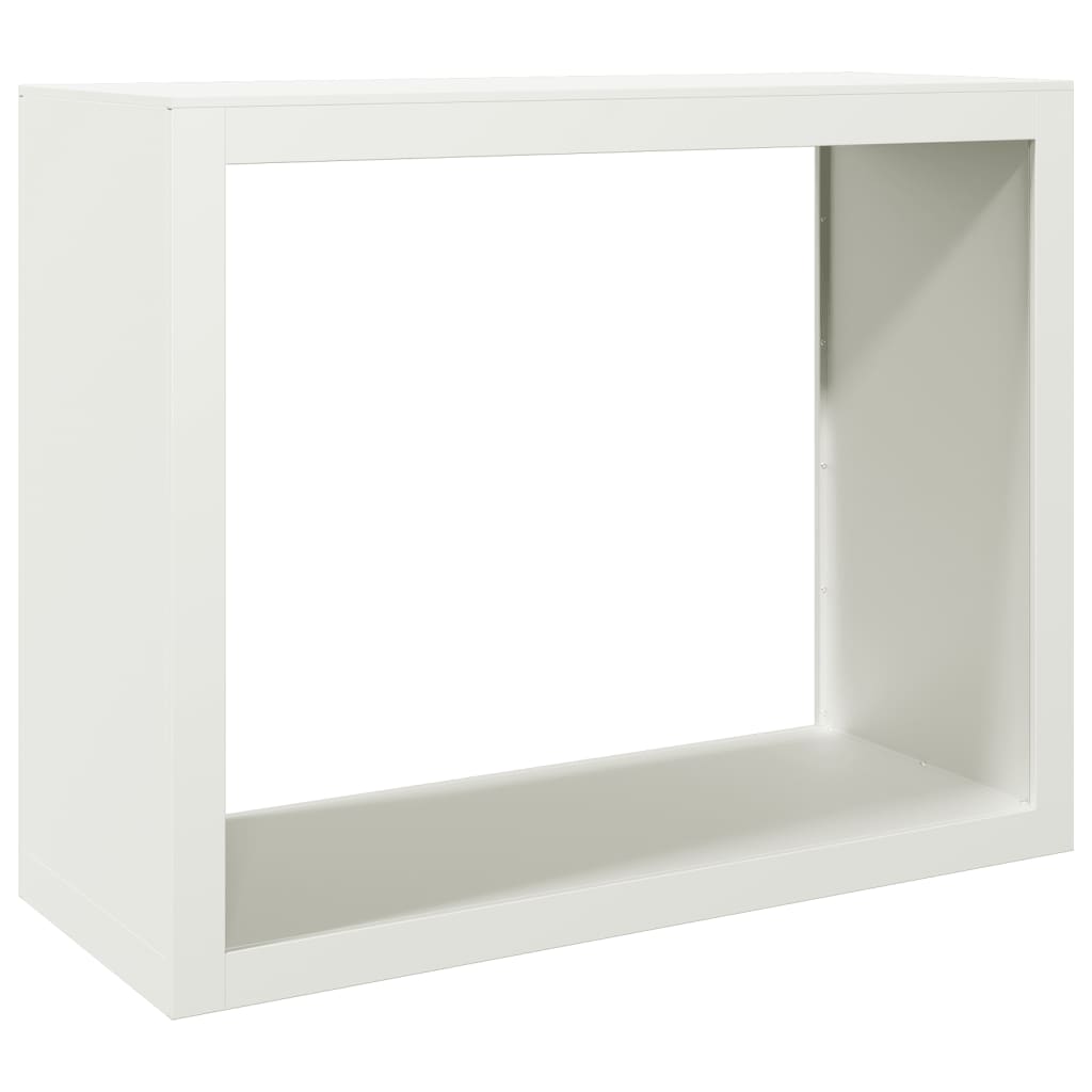 fehér acél tűzifatároló 100 x 40 x 80 cm