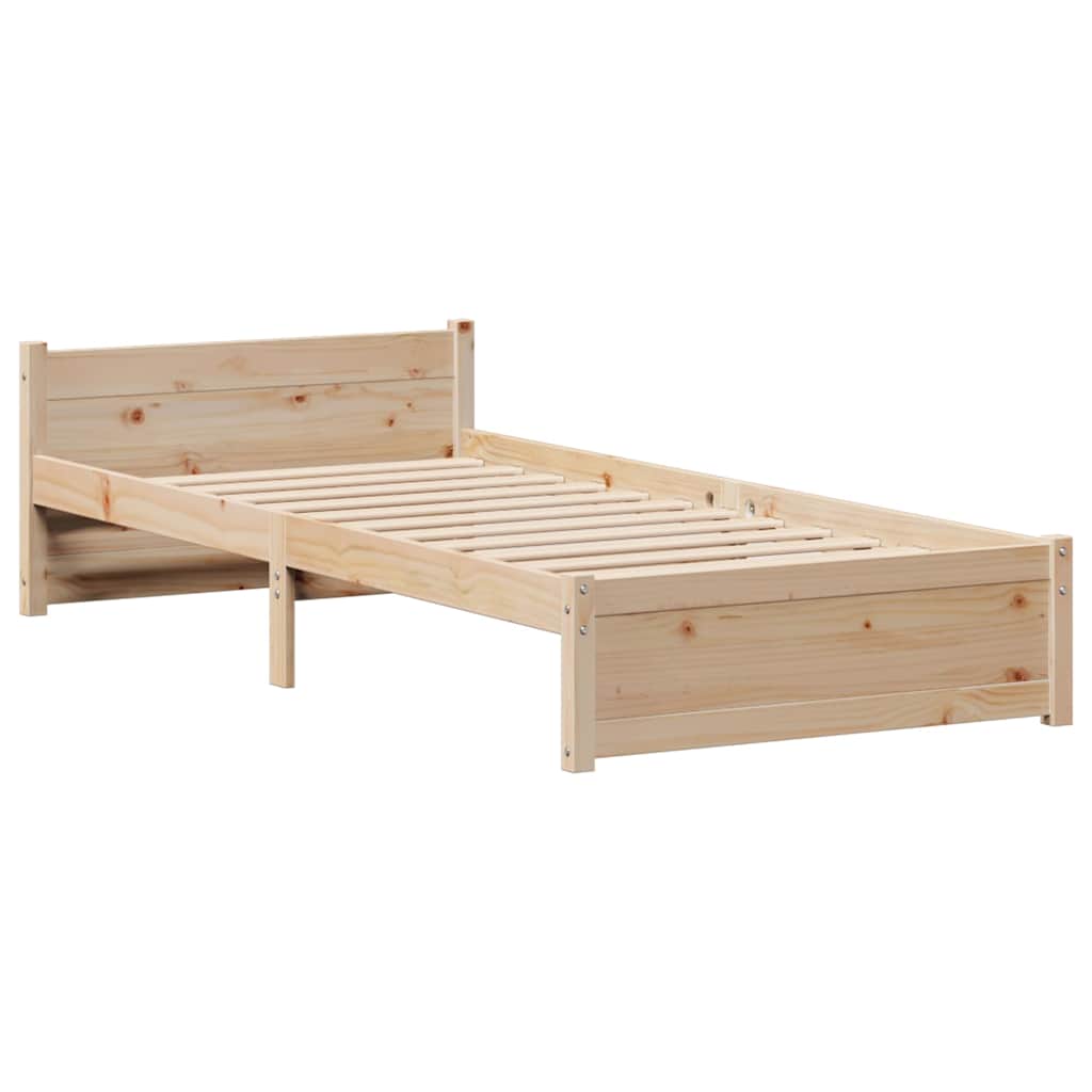 tömör fenyőfa ágy matrac nélkül 90 x 200 cm
