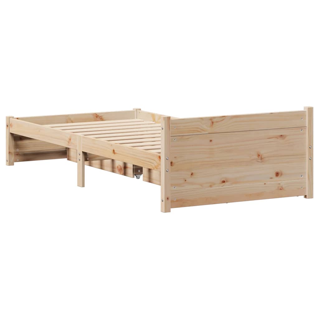 tömör fenyőfa ágy matrac nélkül 90 x 200 cm