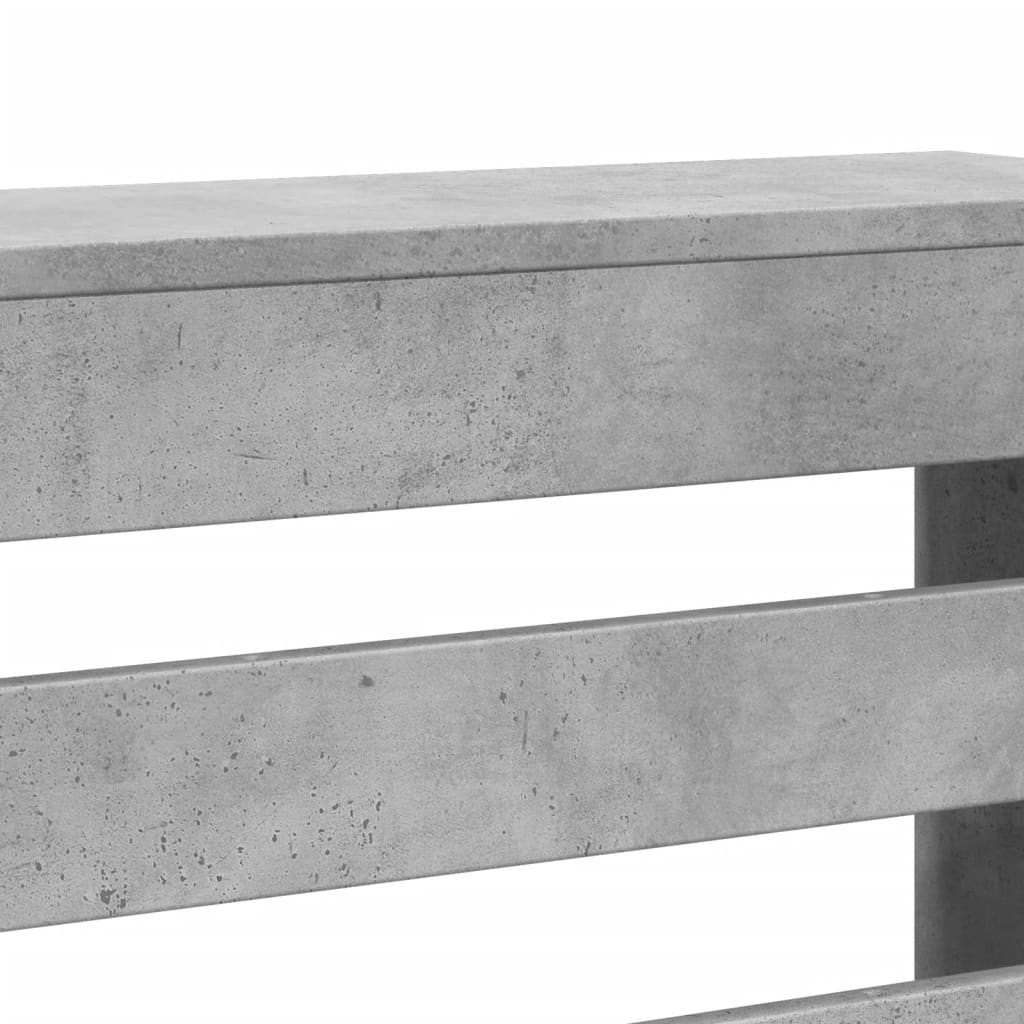 betonszürke szerelt fa radiátorburkolat 78 x 20 x 82 cm