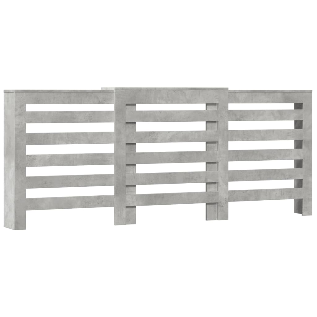 betonszürke szerelt fa radiátorburkolat 205 x 21,5 x 83,5 cm