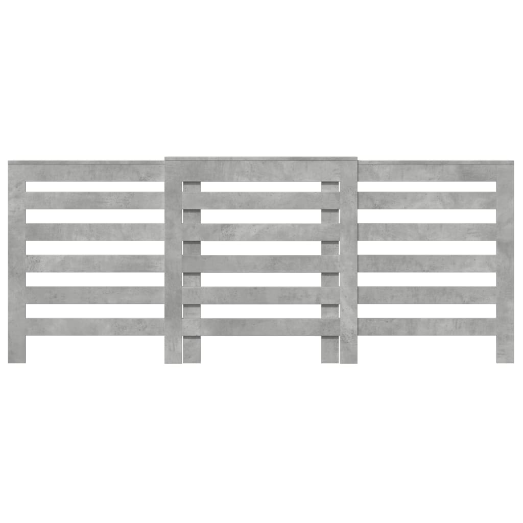 betonszürke szerelt fa radiátorburkolat 205 x 21,5 x 83,5 cm