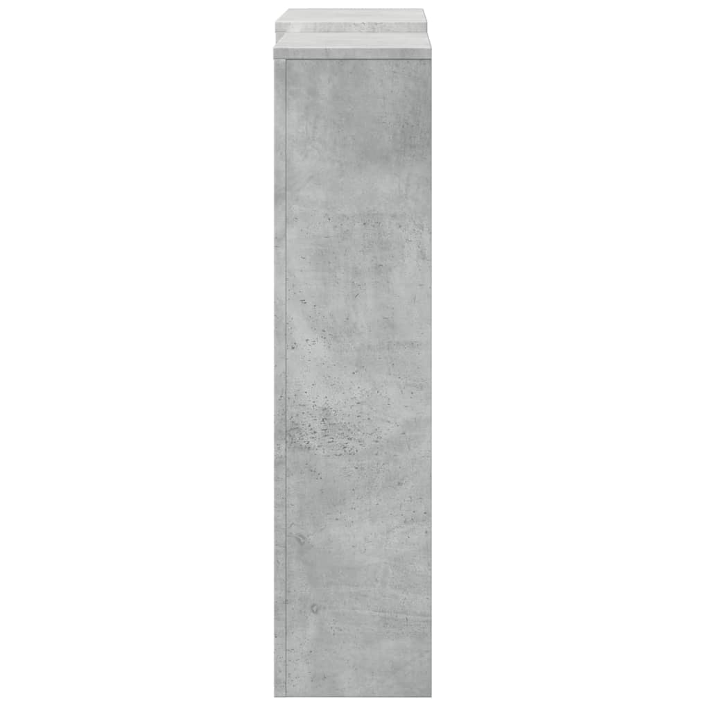 betonszürke szerelt fa radiátorburkolat 205 x 21,5 x 83,5 cm