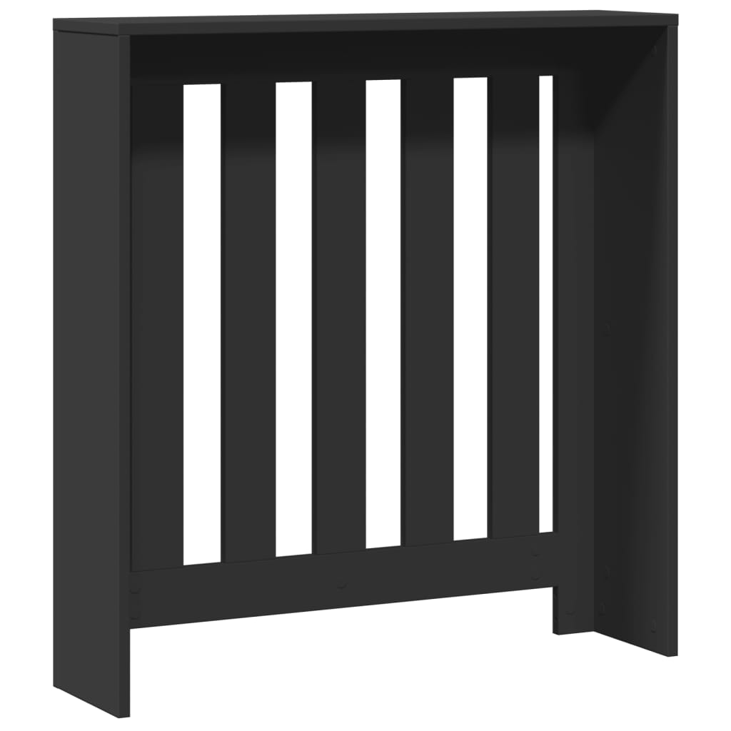 fekete szerelt fa radiátorburkolat 78 x 20 x 82 cm