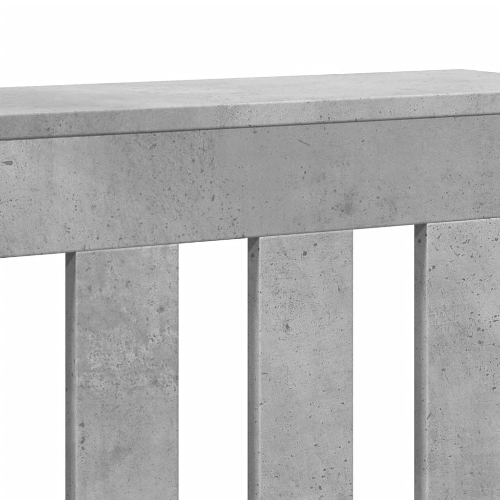 betonszürke szerelt fa radiátorburkolat 104 x 20 x 82 cm