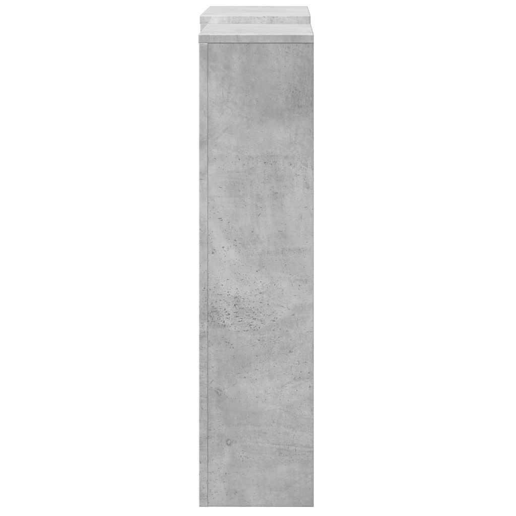 betonszürke szerelt fa radiátorburkolat 205 x 21,5 x 83,5 cm
