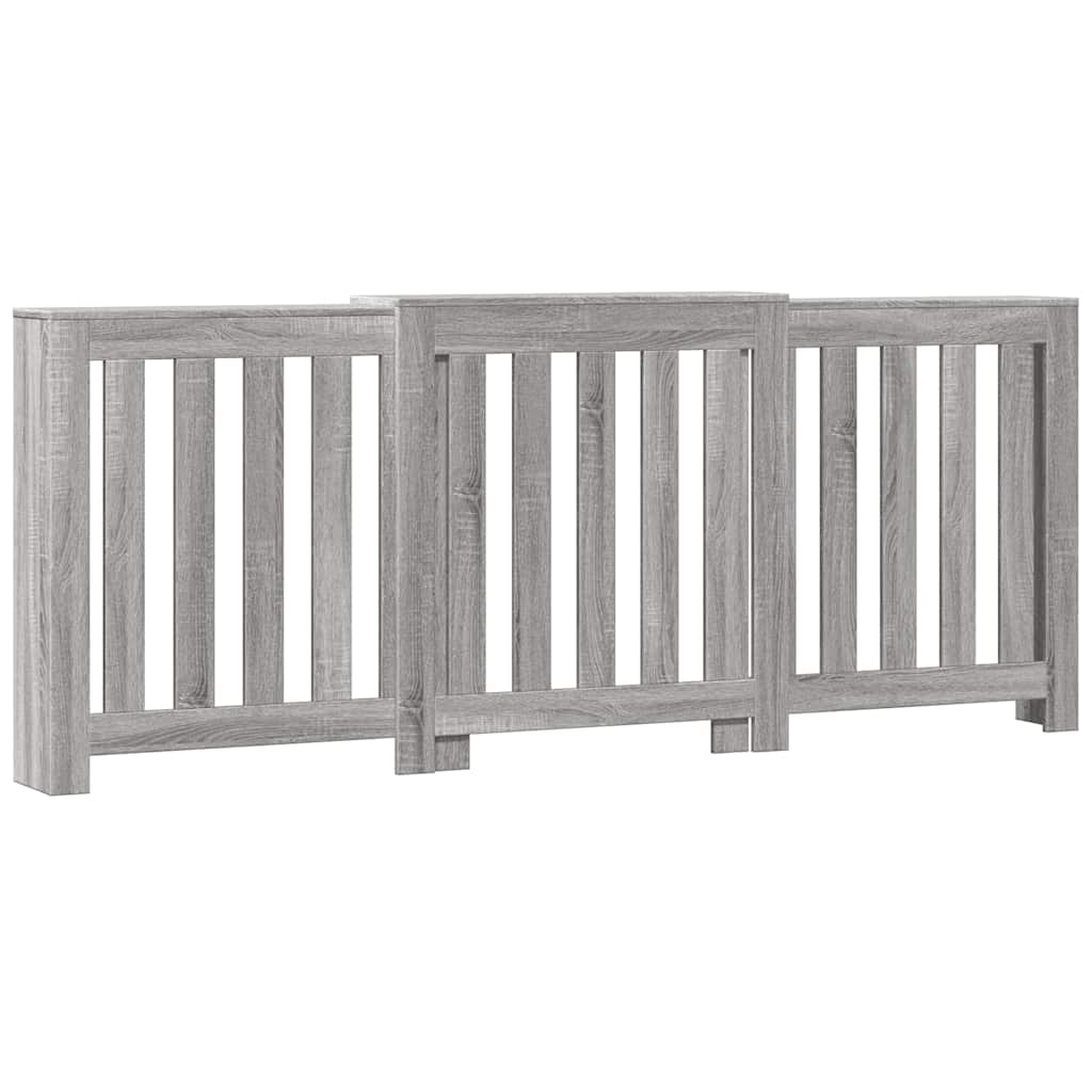 szürke sonoma szerelt fa radiátorburkolat 205x21,5x83,5 cm