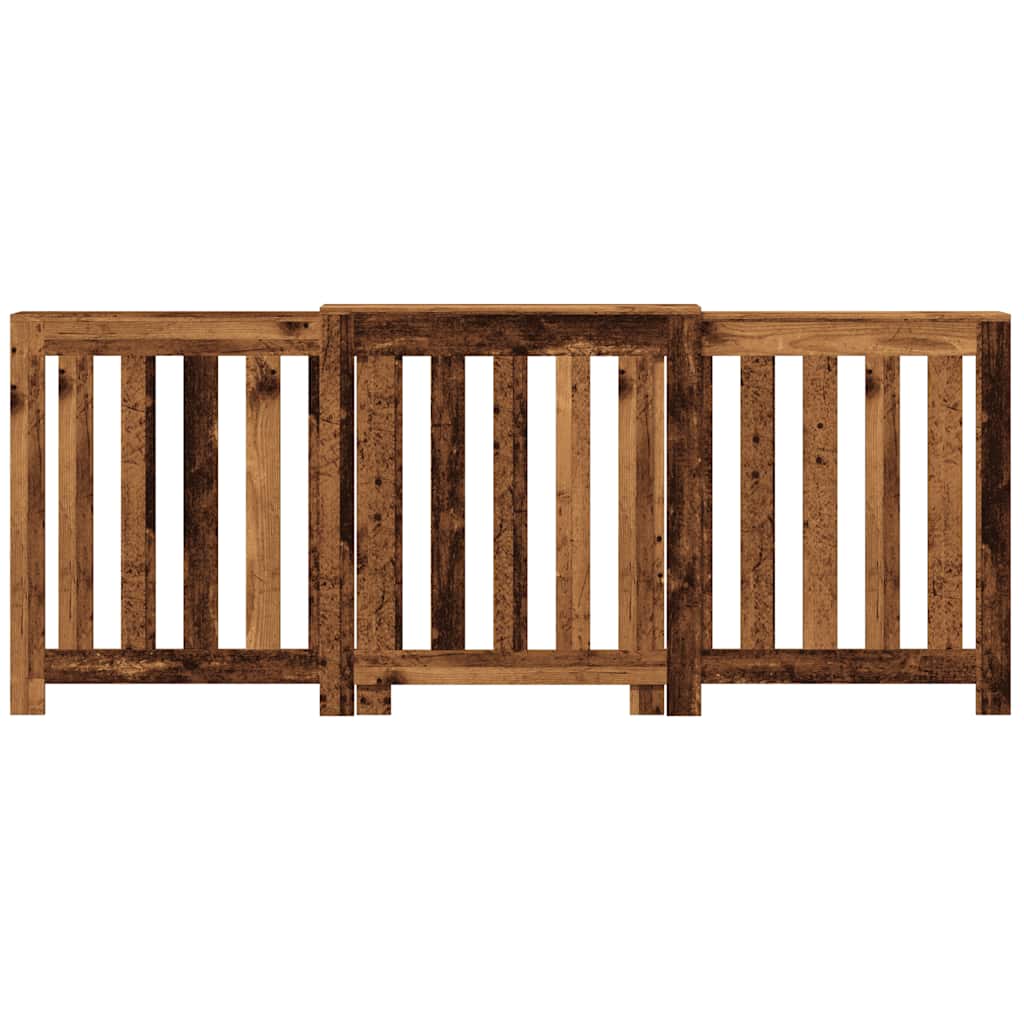 antik fa színű szerelt fa radiátorburkolat 205 x 21, 5x 83,5 cm