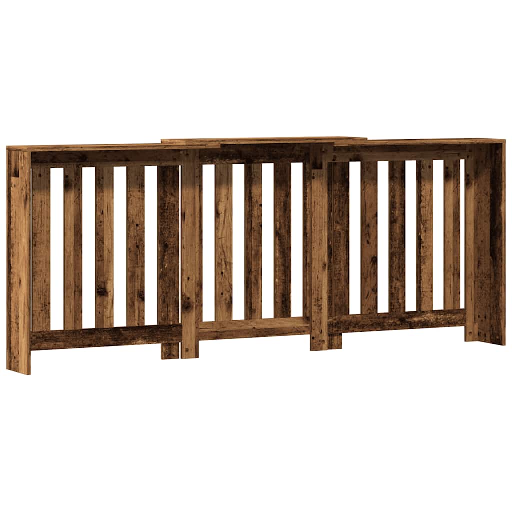 antik fa színű szerelt fa radiátorburkolat 205 x 21, 5x 83,5 cm