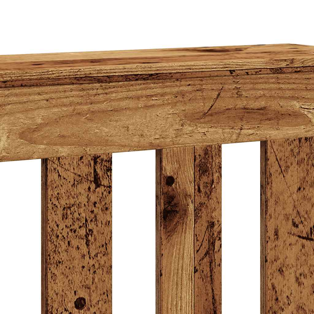 antik fa színű szerelt fa radiátorburkolat 205 x 21, 5x 83,5 cm