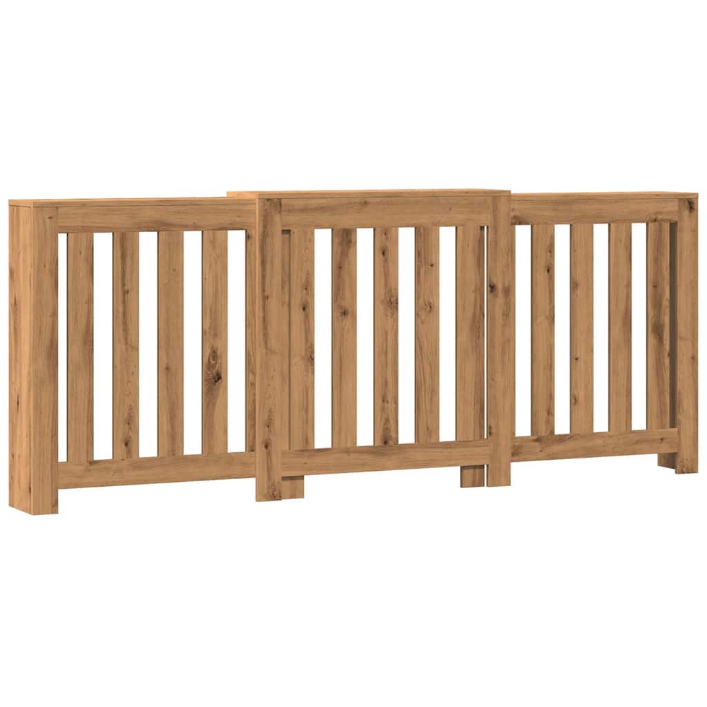 kézműves tölgy szerelt fa radiátorburkolat 205 x 21,5 x 83,5 cm