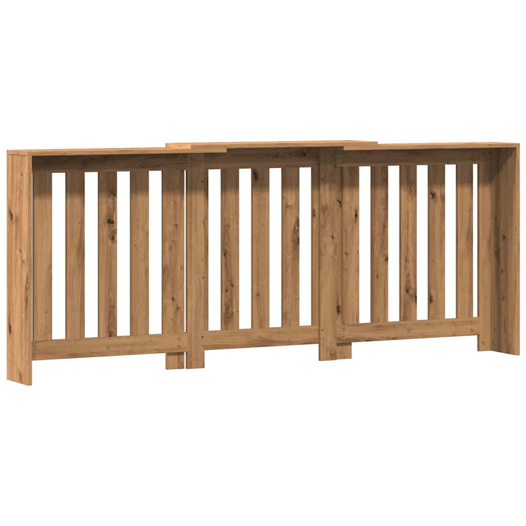 kézműves tölgy szerelt fa radiátorburkolat 205 x 21,5 x 83,5 cm