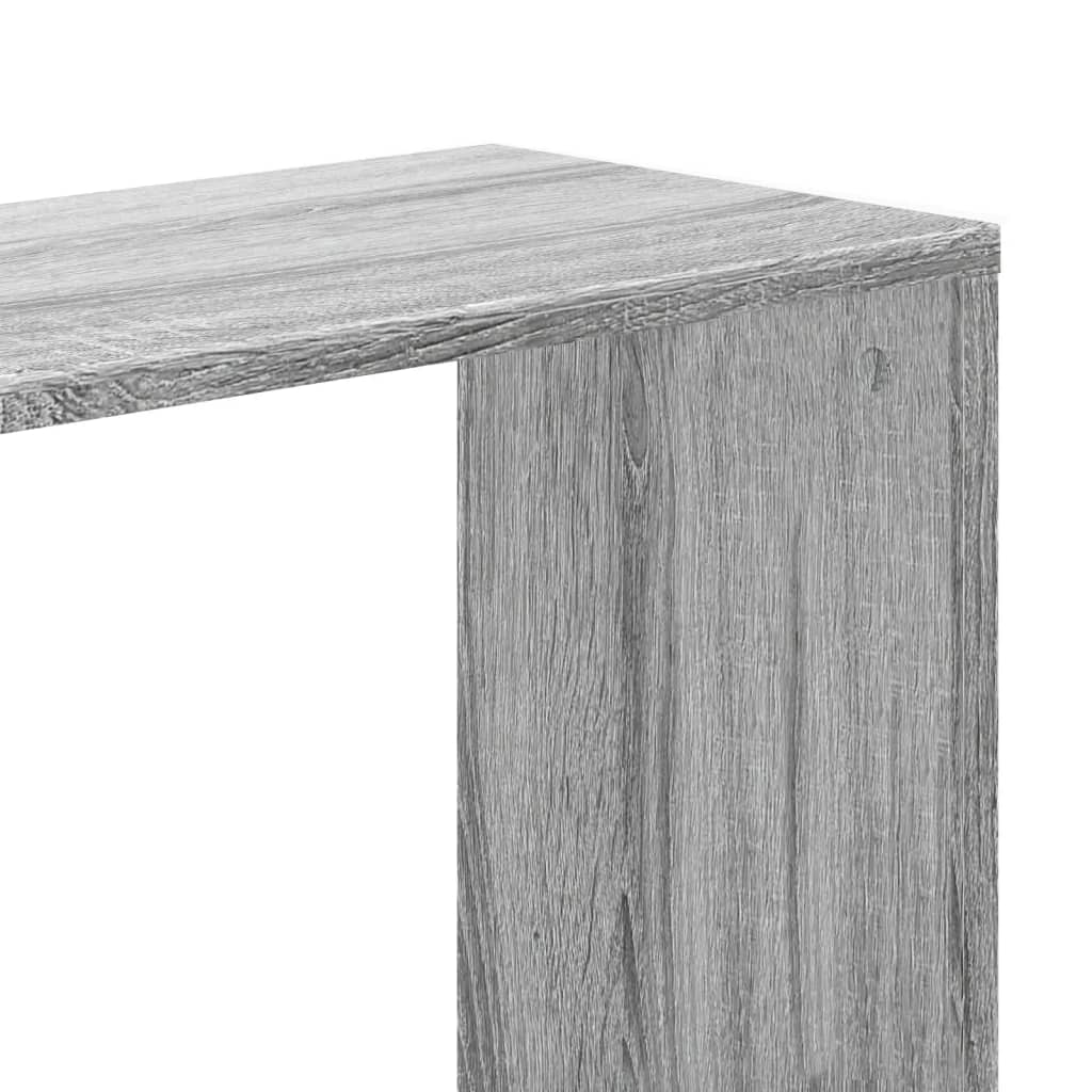 5 szintes szürke sonoma szerelt fa könyvespolc 45x23,5x162,5 cm