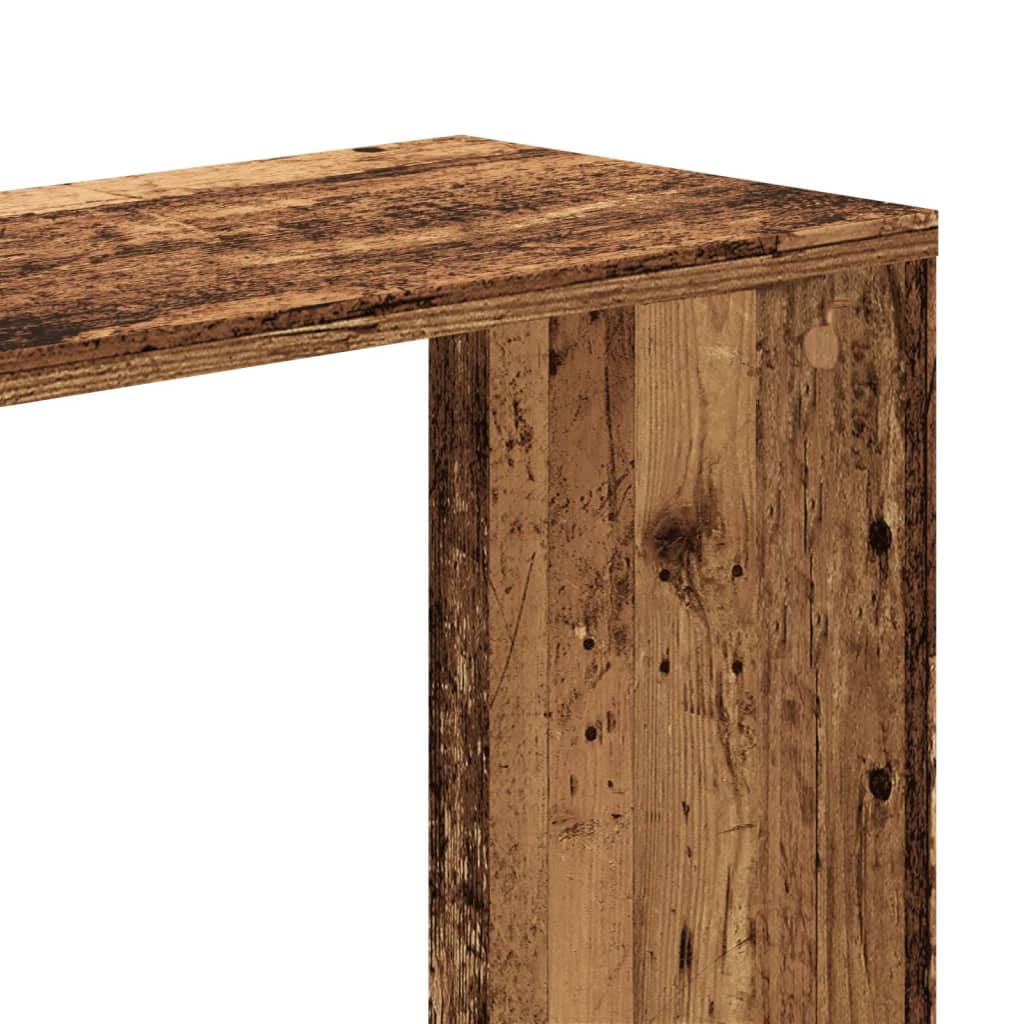 5 szintes antik fa színű fa könyvespolc 45 x 23,5 x 162,5 cm