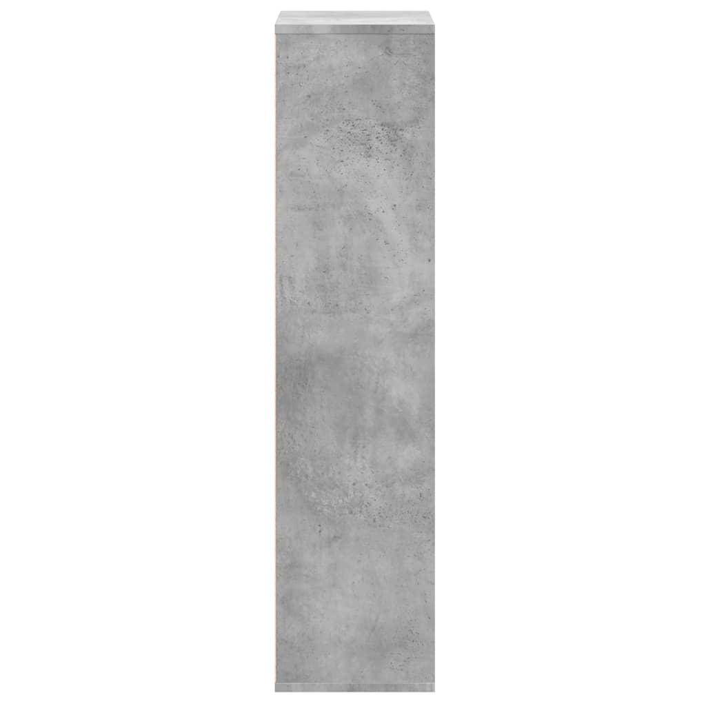 betonszürke szerelt fa könyvespolc 50x25x105 cm