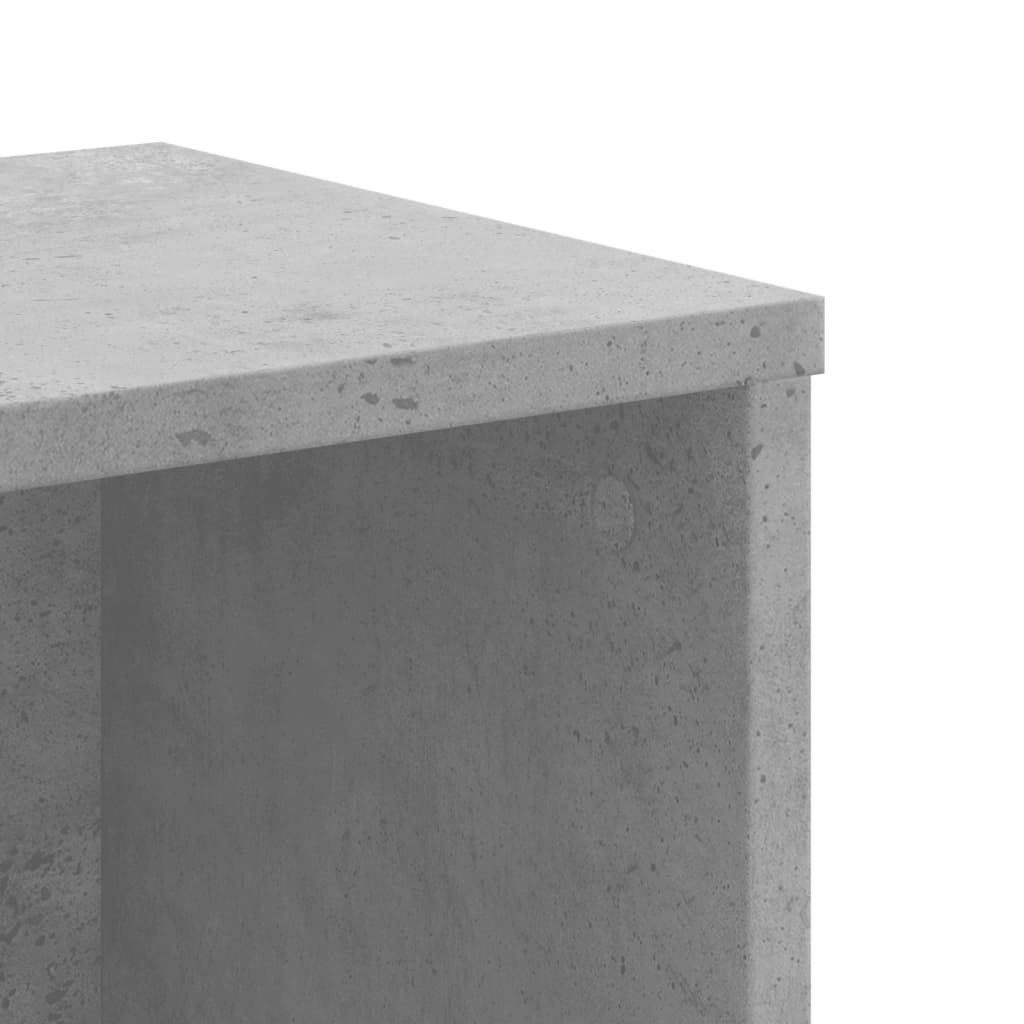 betonszürke szerelt fa könyvespolc 50x25x105 cm
