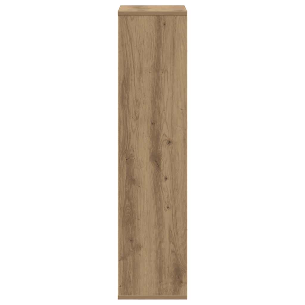 kézműves tölgy szerelt fa könyvespolc 50 x 25 x 105 cm