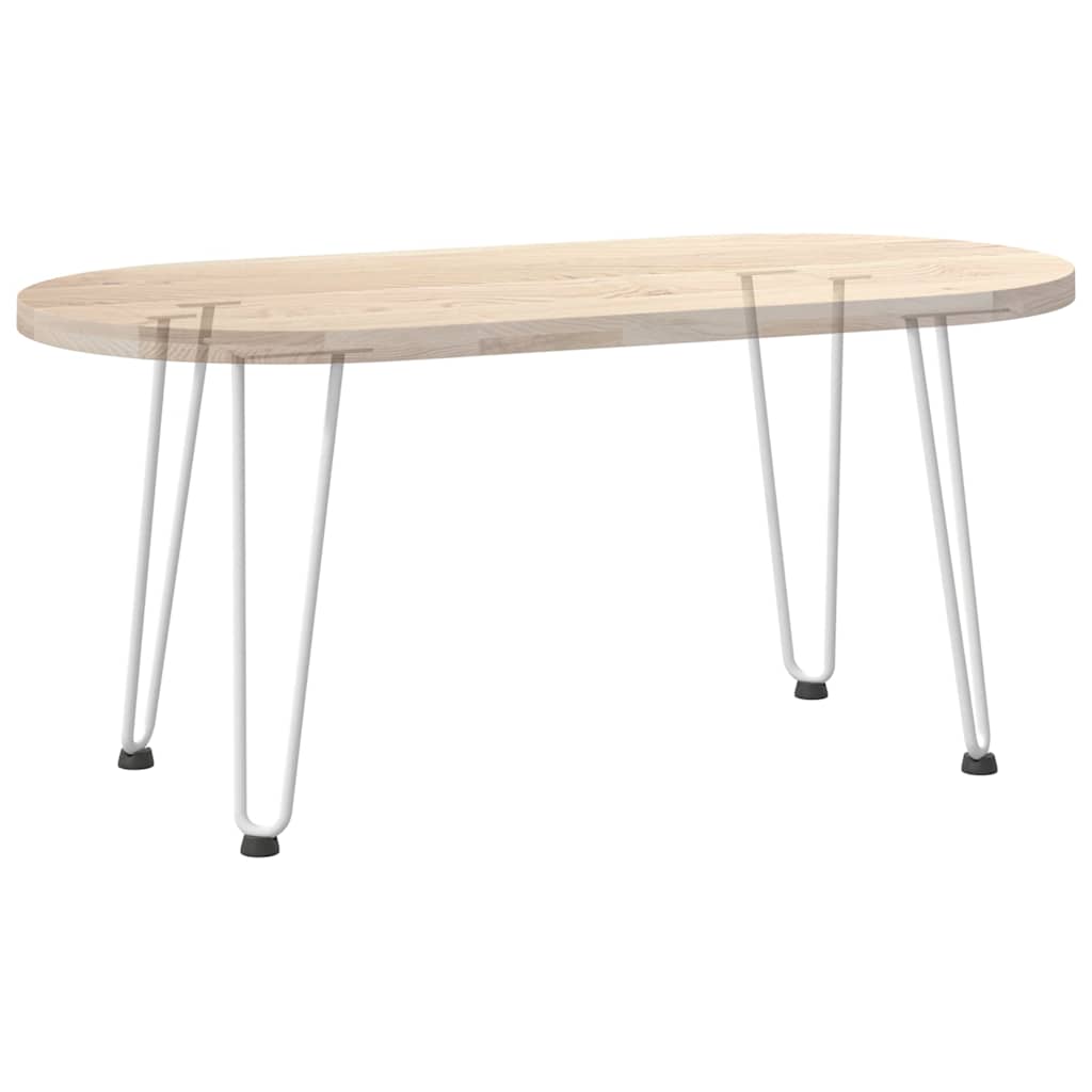 4 db fehér, tömör acél hajtűláb dohányzóasztalhoz 42 cm