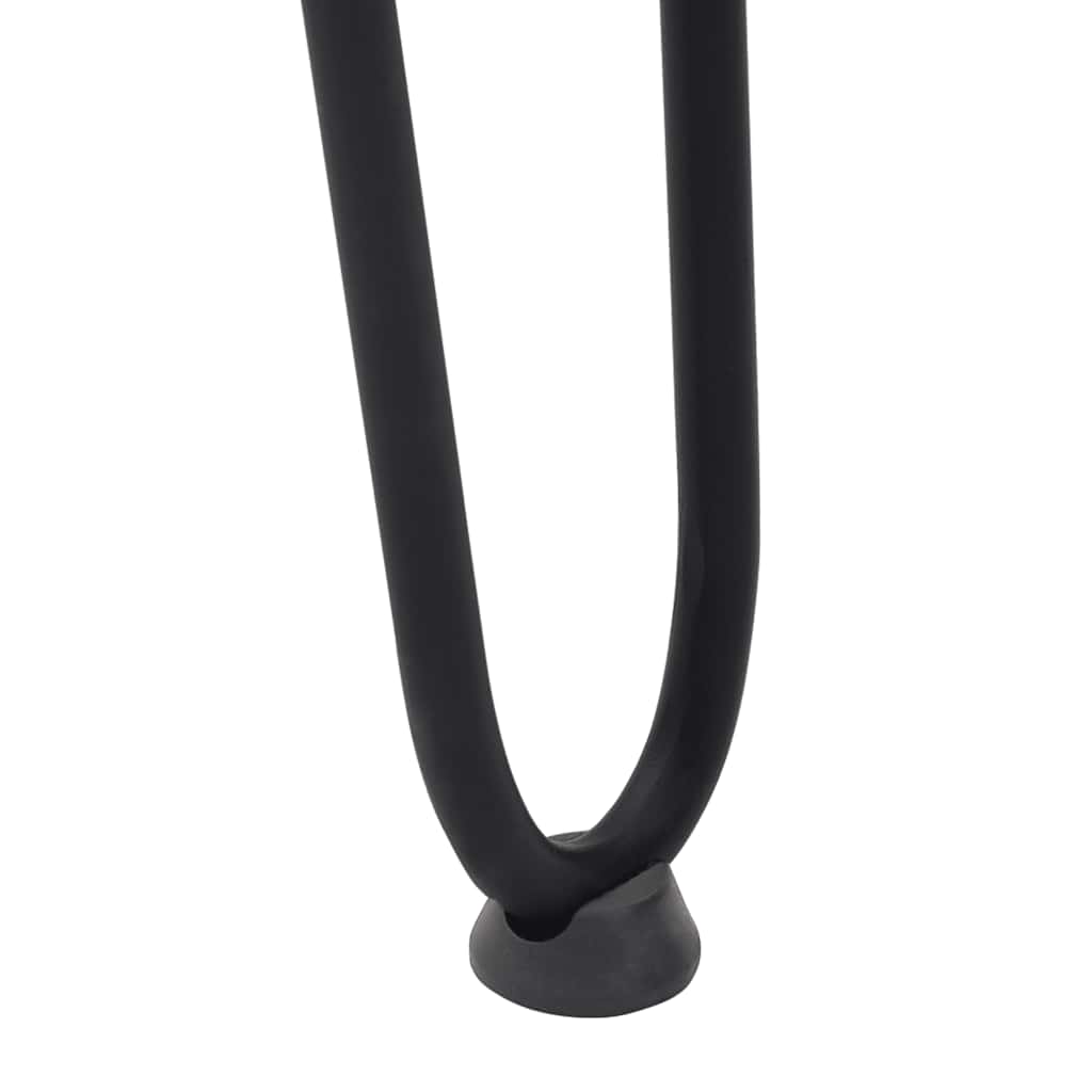 4 db-os hajtűlábak konzolasztalhoz, 72 cm, tömör acél, fekete