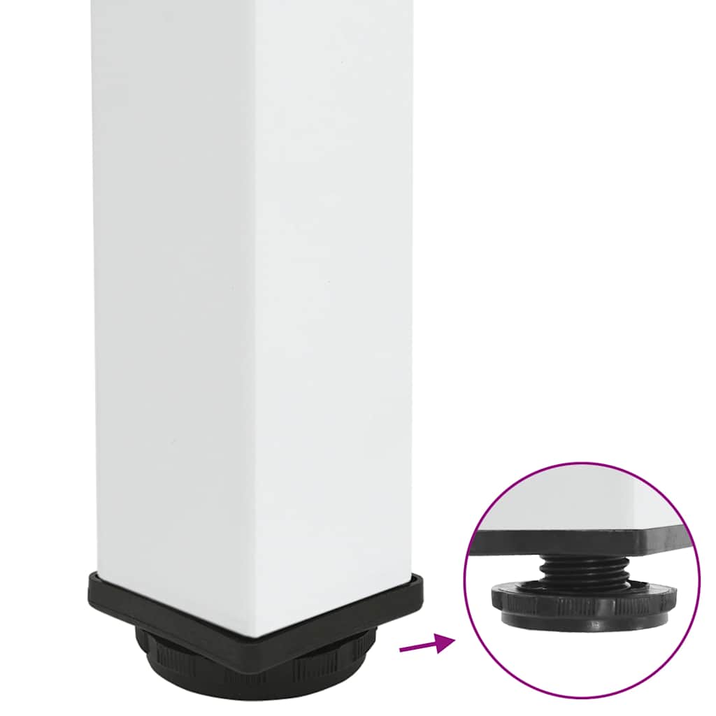 4 db fehér dohányzóasztal láb 30-32 cm acél