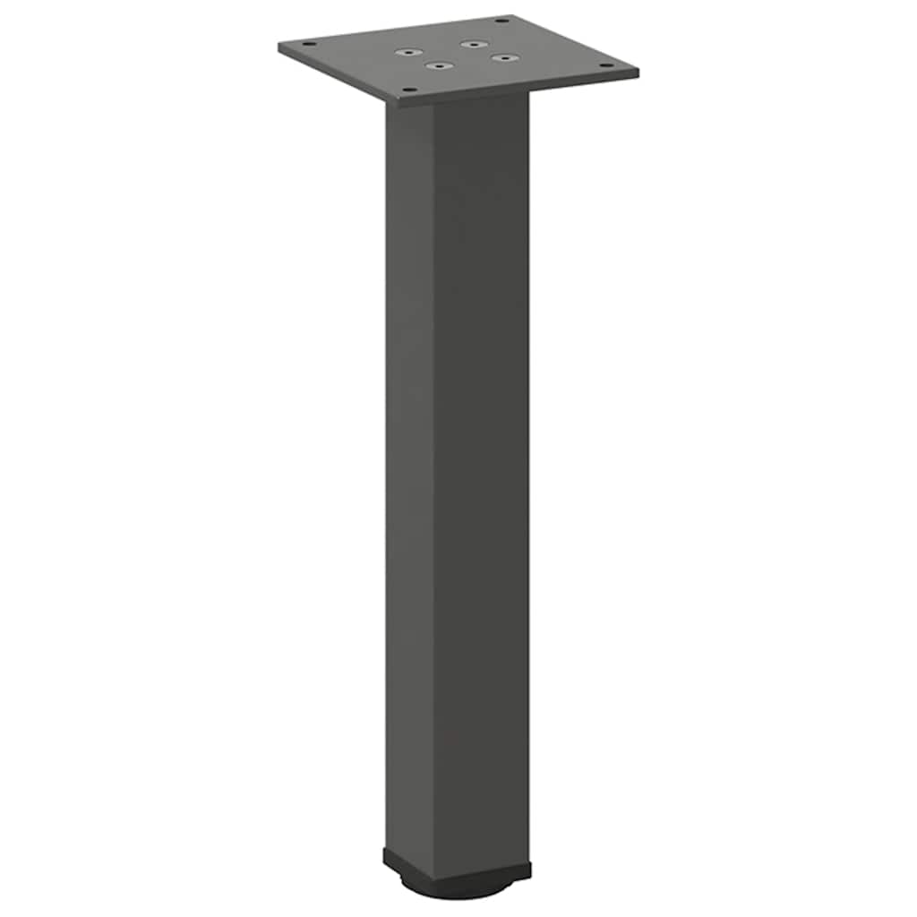 4 db antracitszürke acél dohányzóasztal láb 30-32 cm