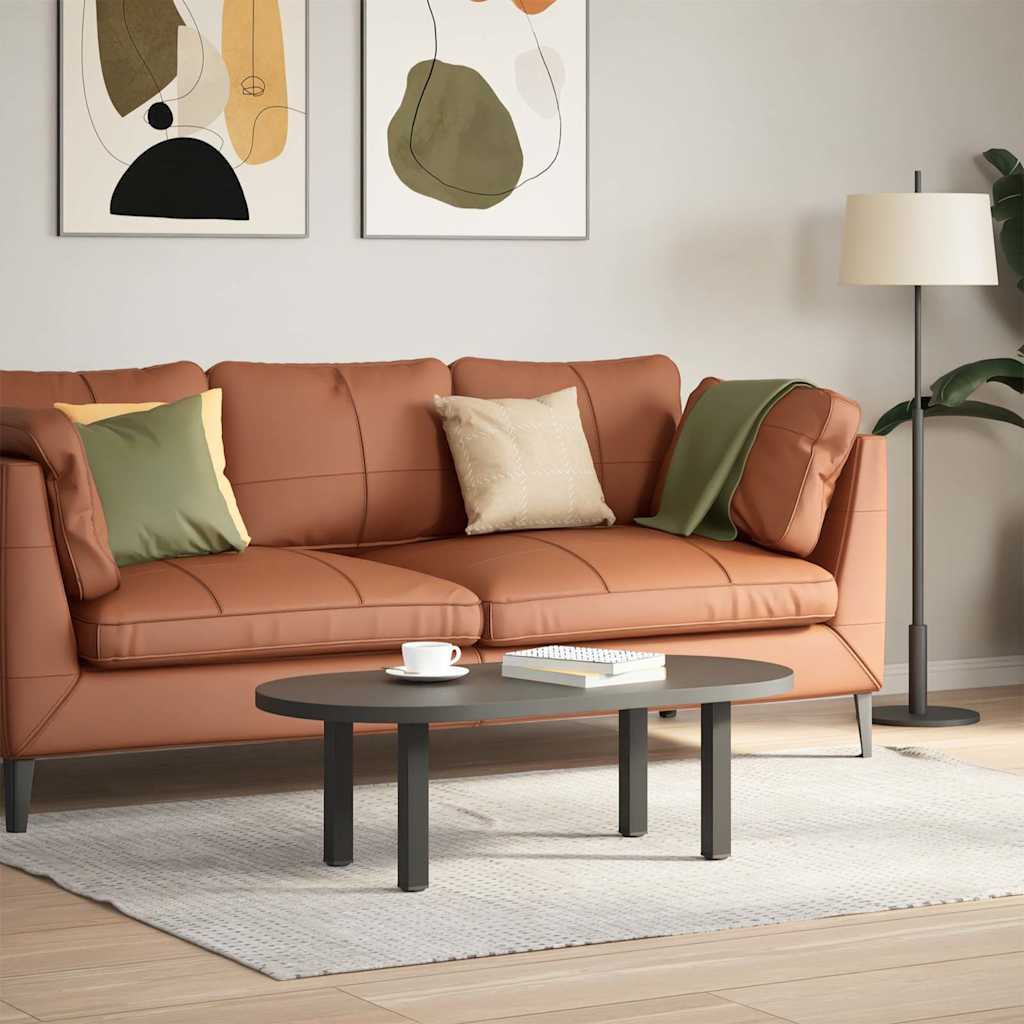 4 db antracitszürke acél dohányzóasztal láb 42-44 cm