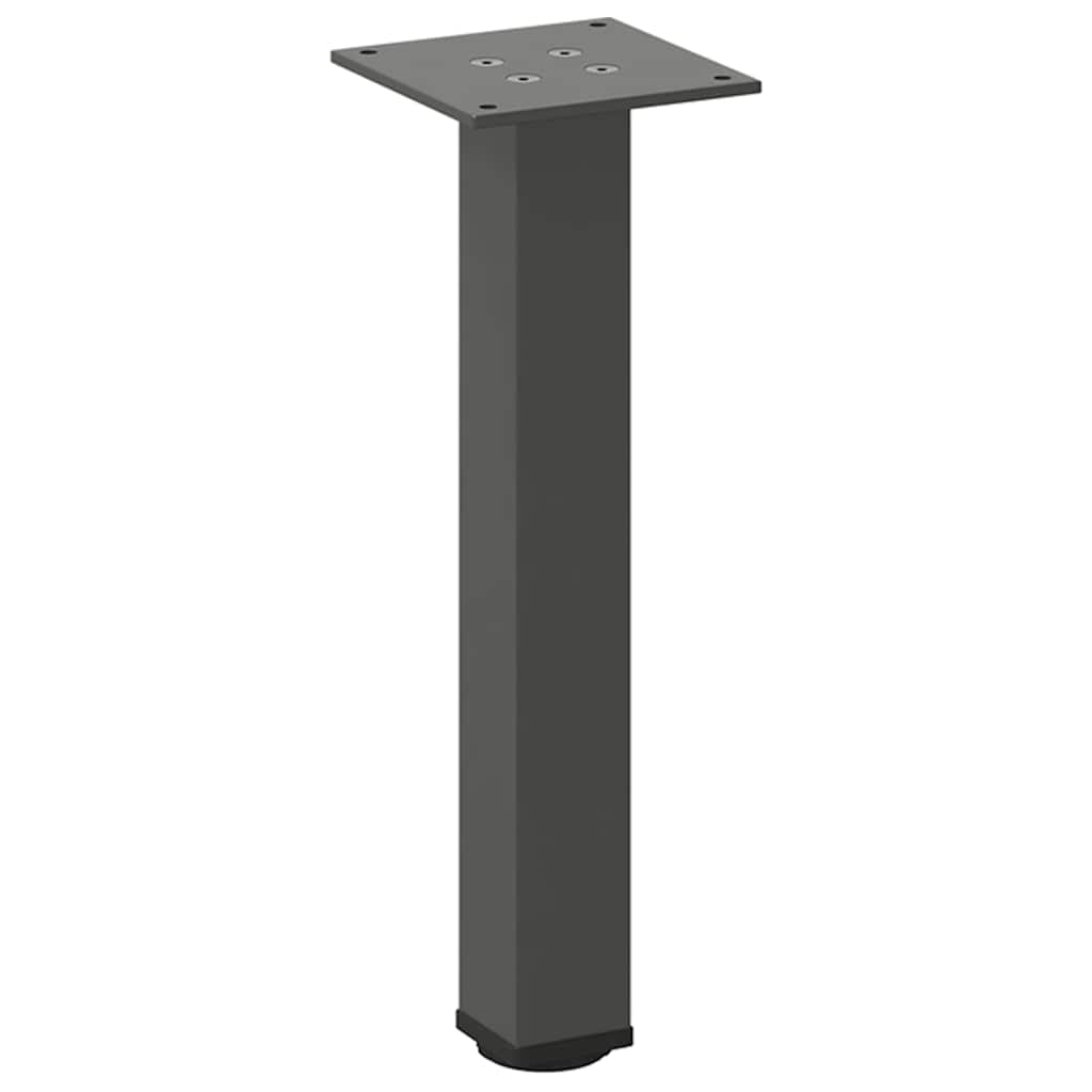 4 db antracitszürke acél dohányzóasztal láb 42-44 cm
