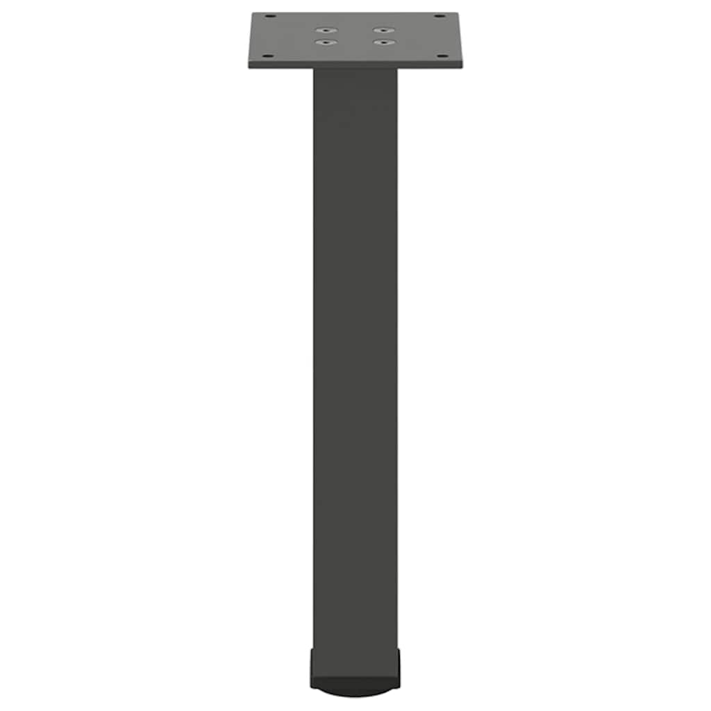 4 db antracitszürke acél dohányzóasztal láb 42-44 cm