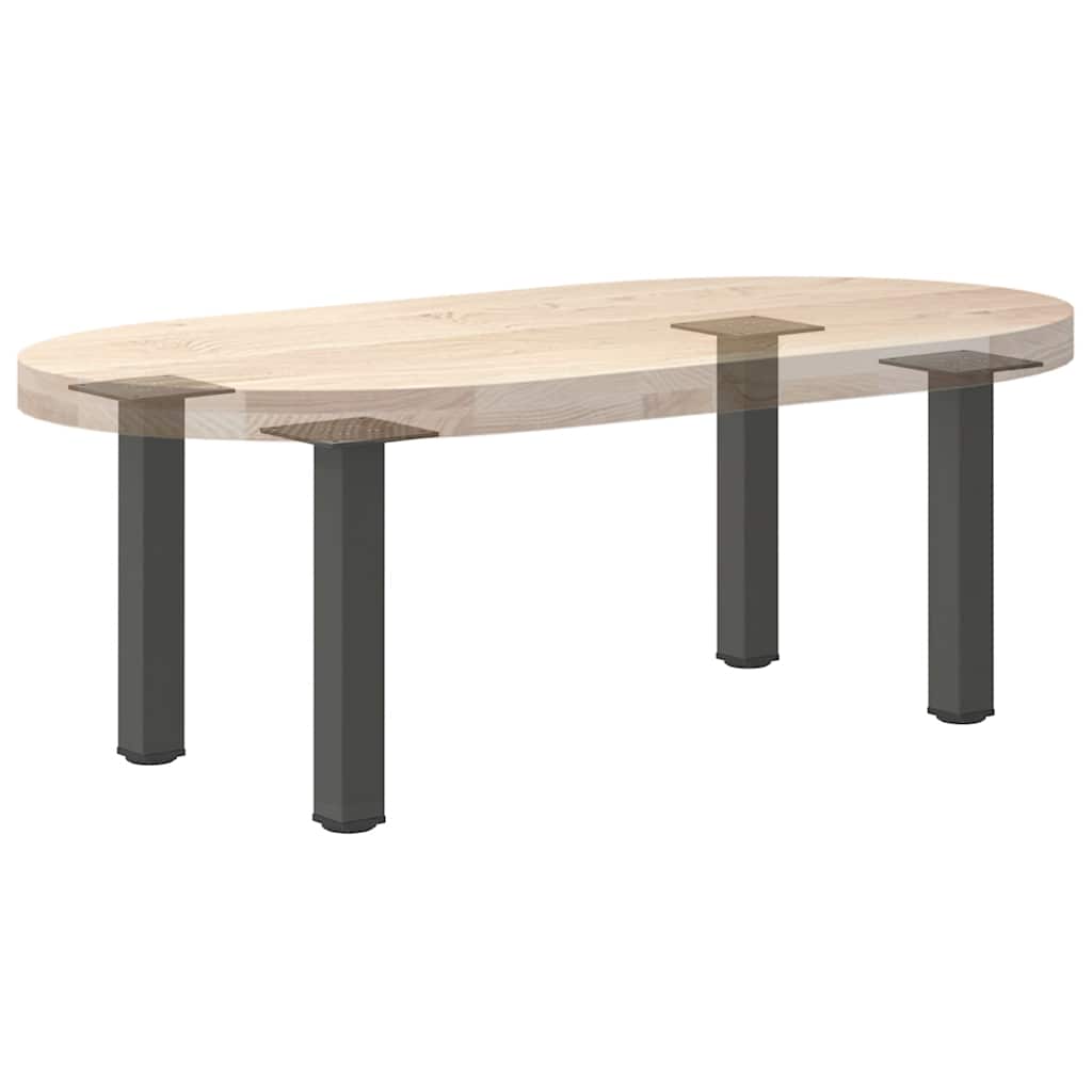 4 db antracitszürke acél dohányzóasztal láb 42-44 cm