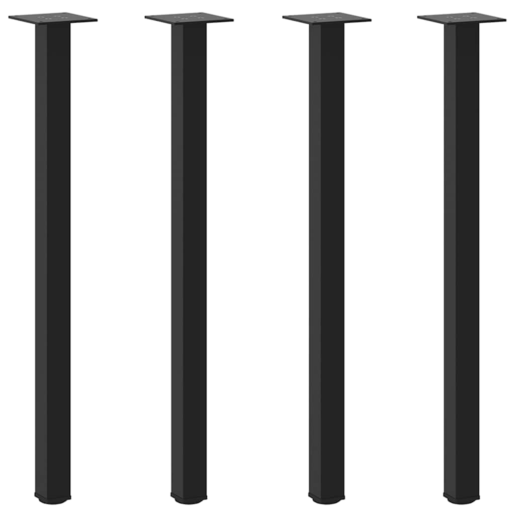 4 db fekete acél konzolasztal láb 72-74 cm