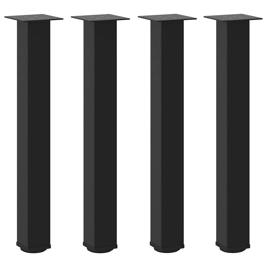 4 db fekete acél konzolasztal láb 72-74 cm