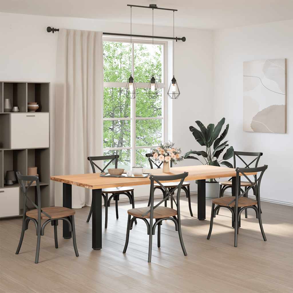 4 db fekete acél konzolasztal láb 72-74 cm