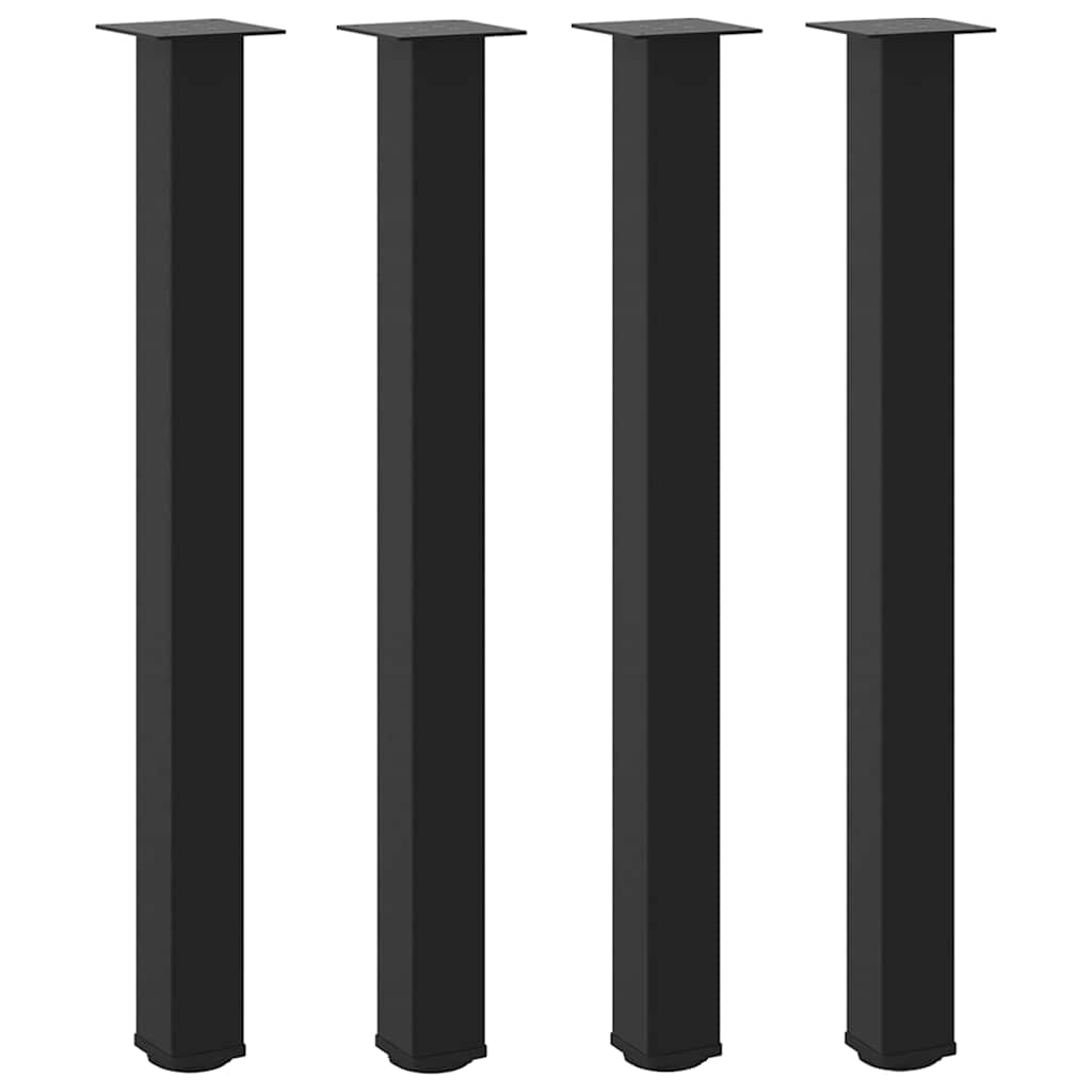 4 db fekete acél bárasztalláb 90-92 cm