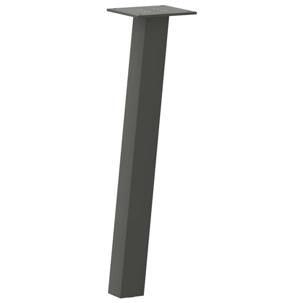 4 db antracitszürke acél dohányzóasztal láb 42 cm