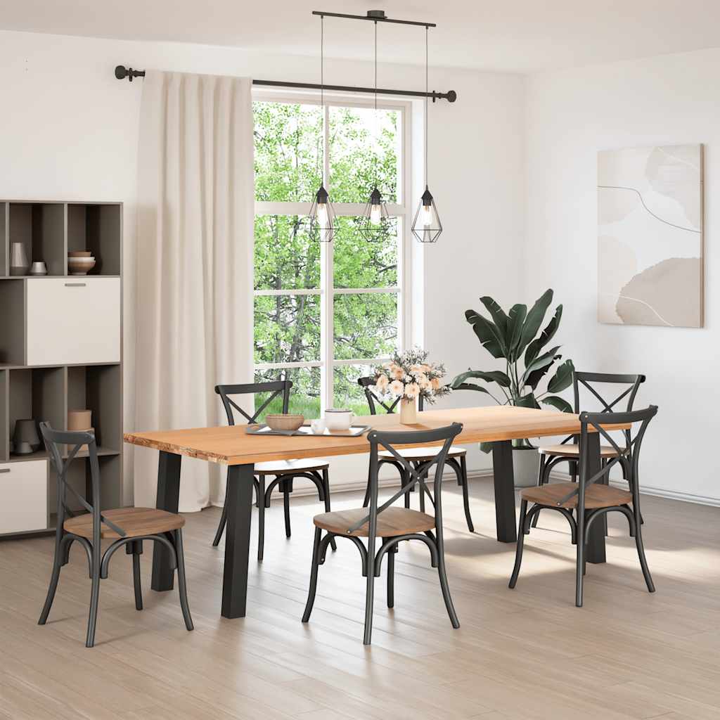 4 db fekete acél konzolasztal láb 72 cm