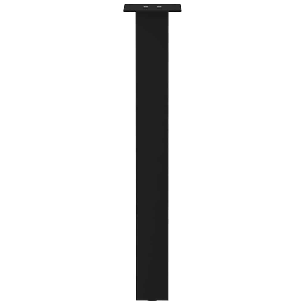 4 db fekete acél konzolasztal láb 72 cm