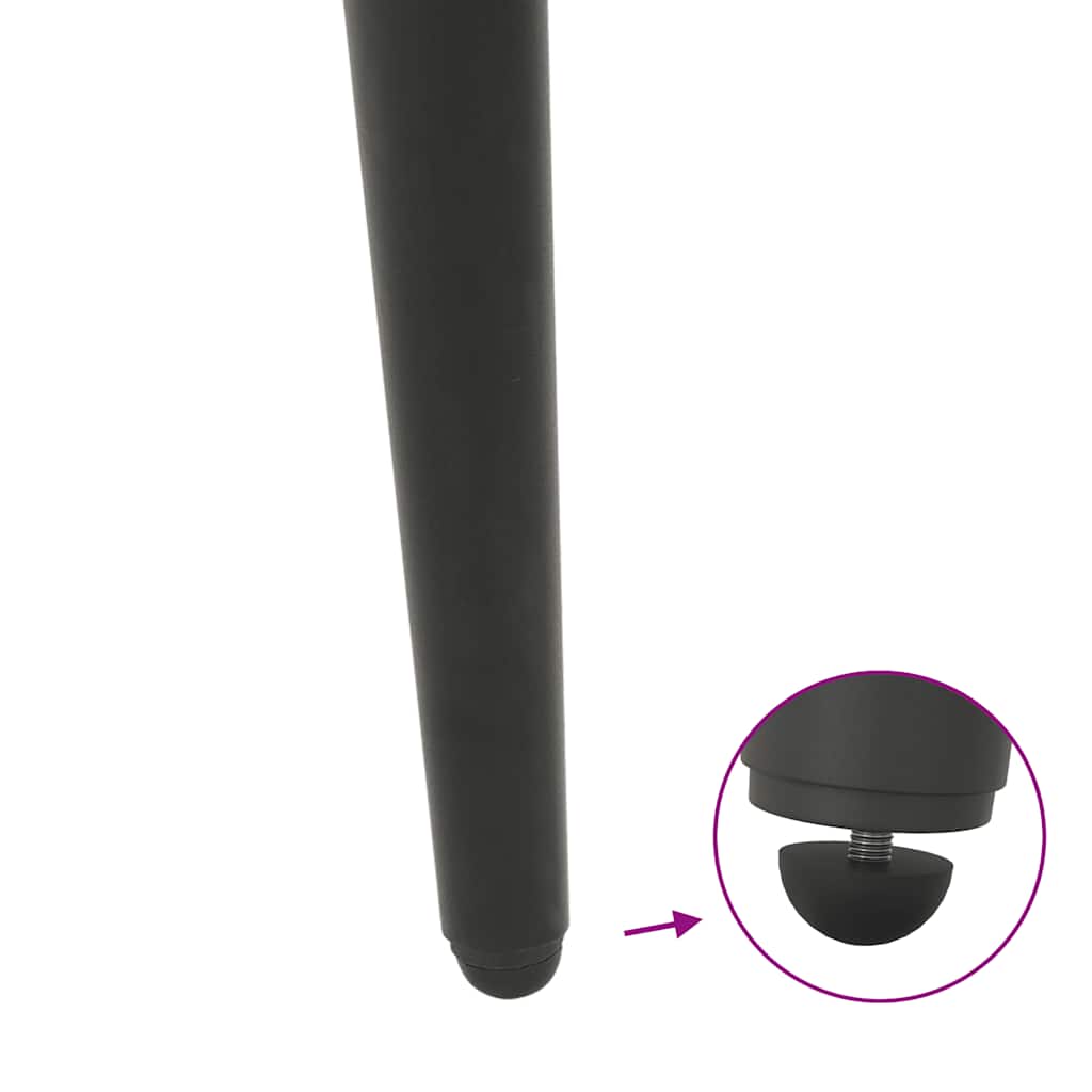 4 db antracitszürke kúpos alakú dohányzóasztal láb 30-31 cm acél