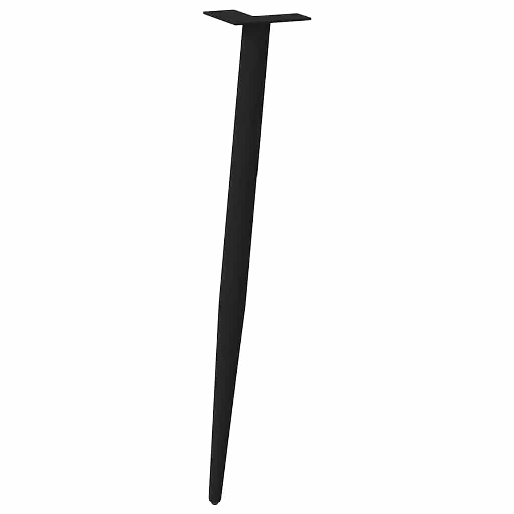 4 db kúpos alakú fekete acél konzolasztal láb 72-73 cm