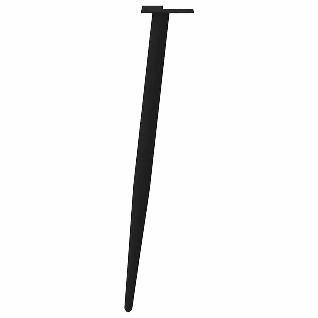 4 db kúpos alakú fekete acél konzolasztal láb 72-73 cm