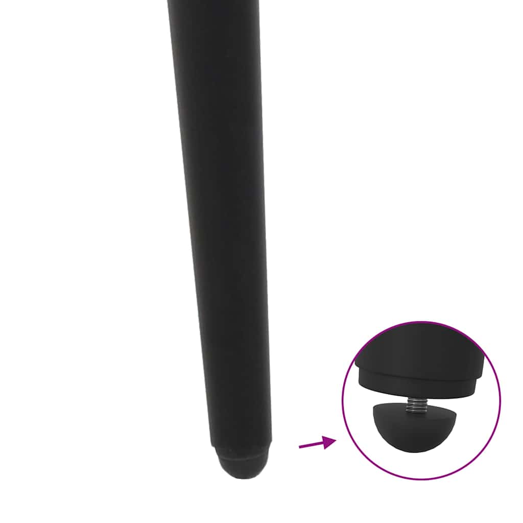 4 db kúpos alakú fekete acél konzolasztal láb 72-73 cm