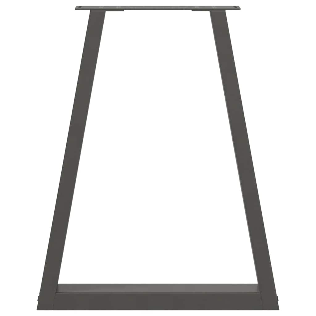 2 db antracitszürke, V-alakú acél étkezőasztalláb 50x(72-73,3) cm