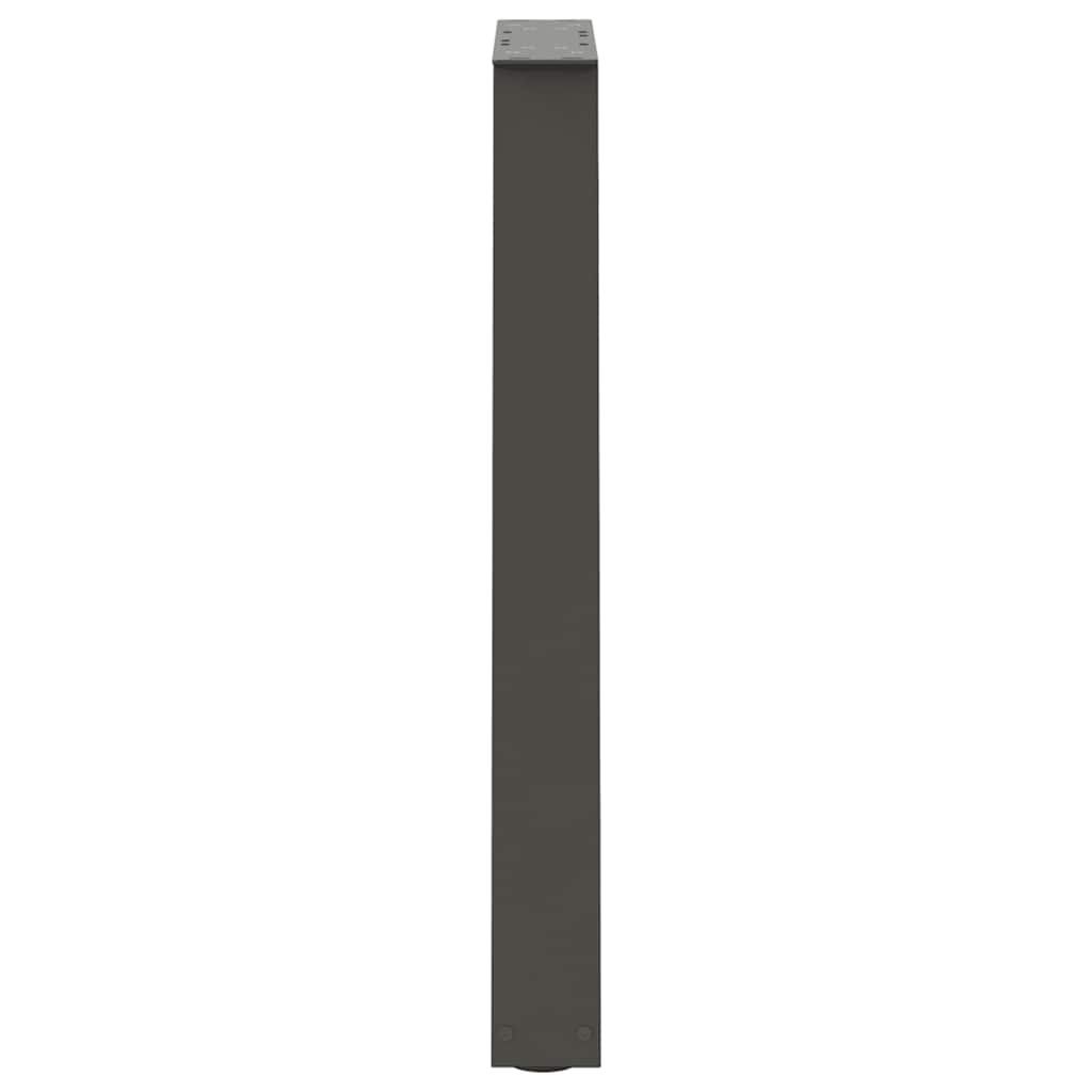 2 db antracitszürke, V-alakú acél étkezőasztalláb 50x(72-73,3) cm