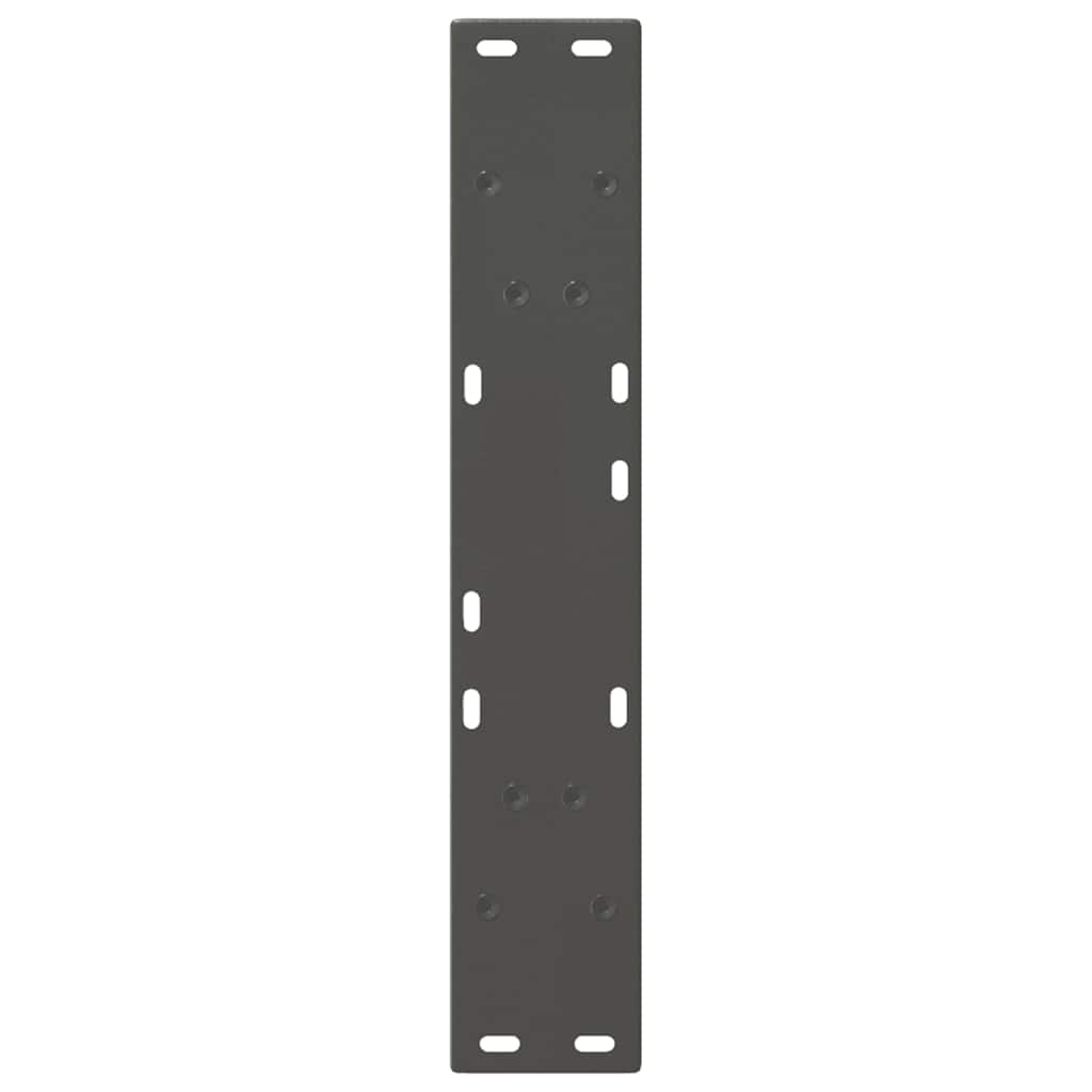 2 db antracitszürke, V-alakú acél étkezőasztalláb 50x(72-73,3) cm