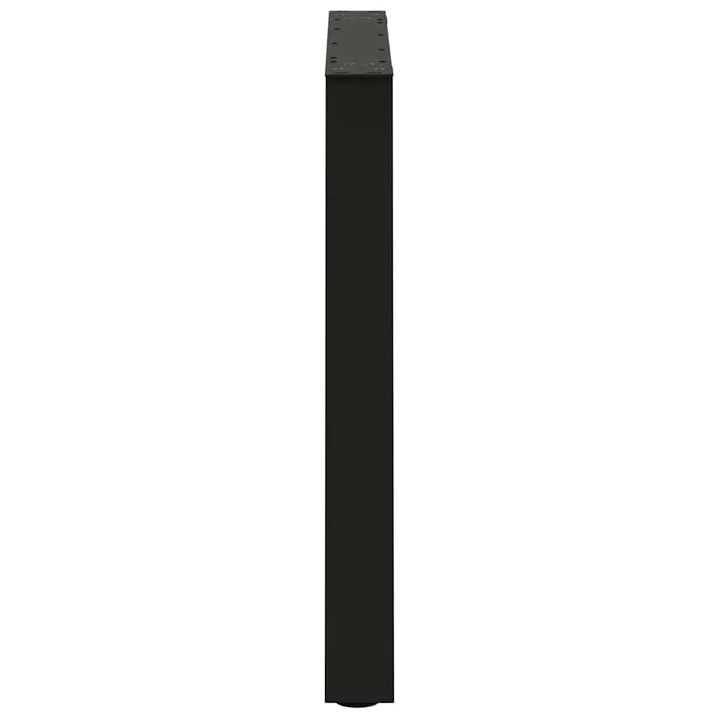 2 db fekete, V-alakú acél étkezőasztal láb 70 x (72-73,3) cm
