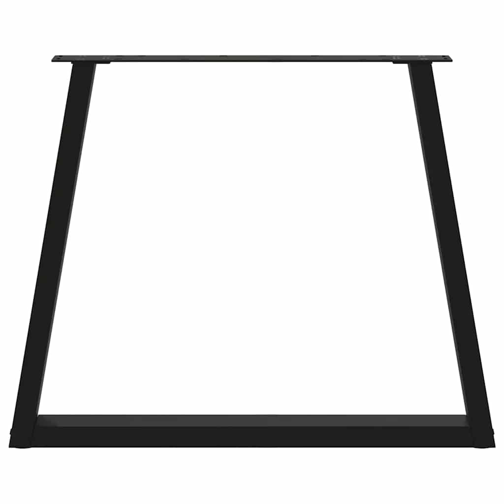 3 db V-alakú étkezőasztal láb fekete 80 x (72-73,3) cm acél étkezőasztal láb