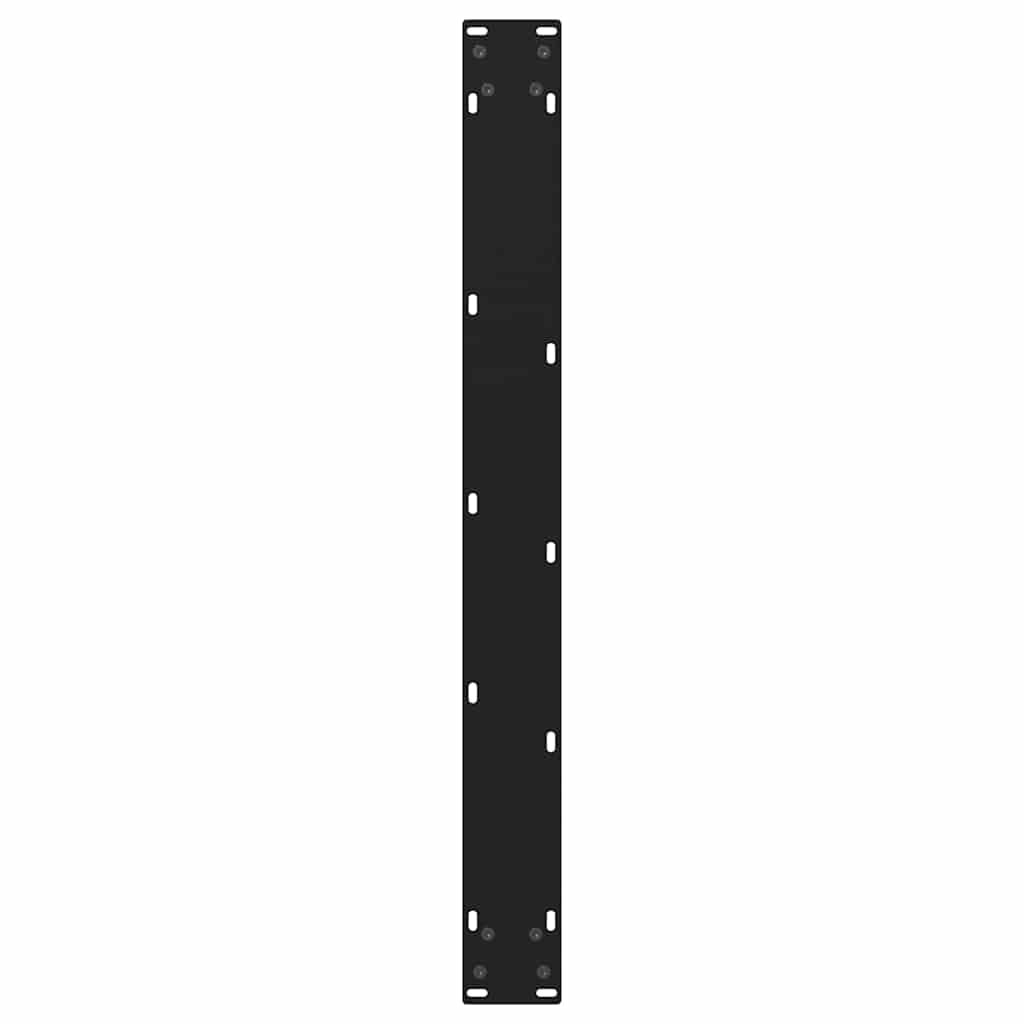3 db V-alakú étkezőasztal láb fekete 80 x (72-73,3) cm acél étkezőasztal láb