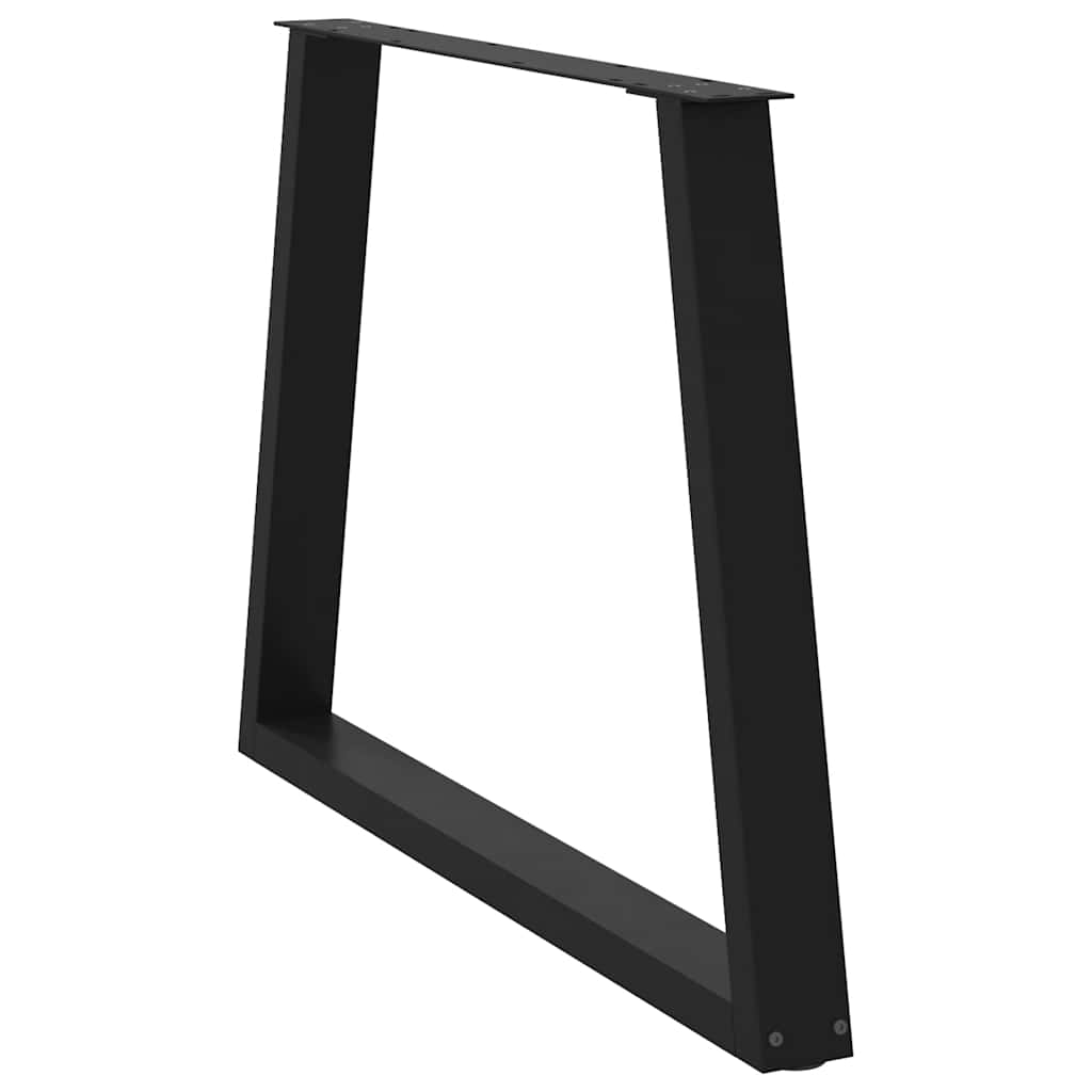 3 db fekete, V-alakú acél étkezőasztal láb 90 x (72-73,3) cm