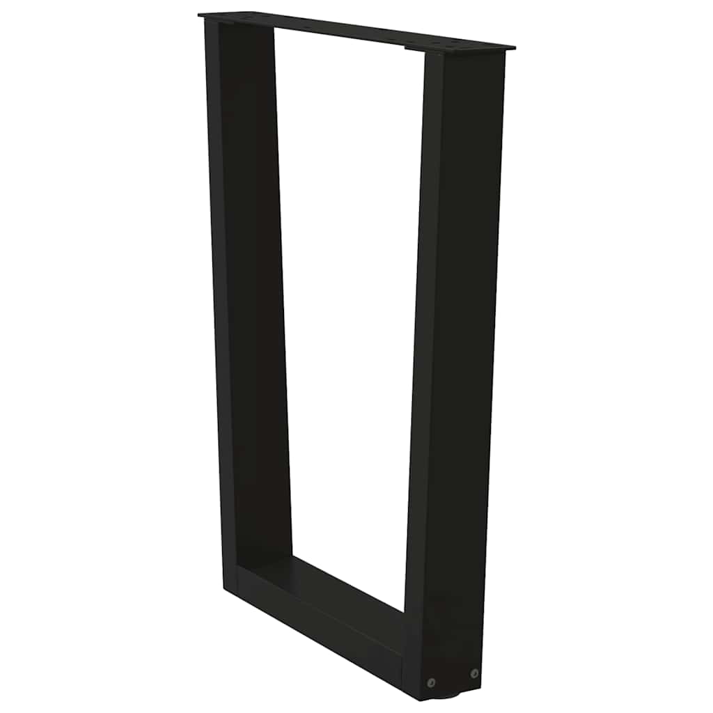 2 db fekete, V-alakú acél étkezőasztal láb 70 x (72-73,3) cm